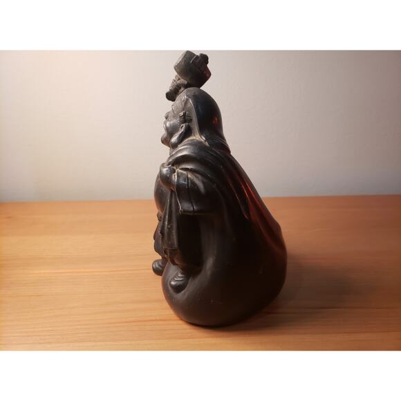 Late 19c Antique Metal Casting Japanese Statue Daikokuten Lucky God Bank - Picture 3 of 7